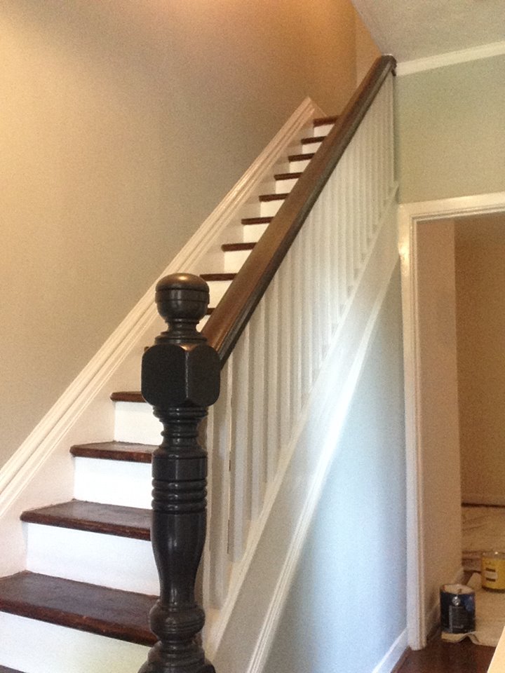 painted staircase stained stairwell paint painting toronto much cost interior does exterior painters painter match cam