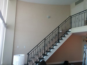 toronto wallpaper installation, stairwell wallpaper installation