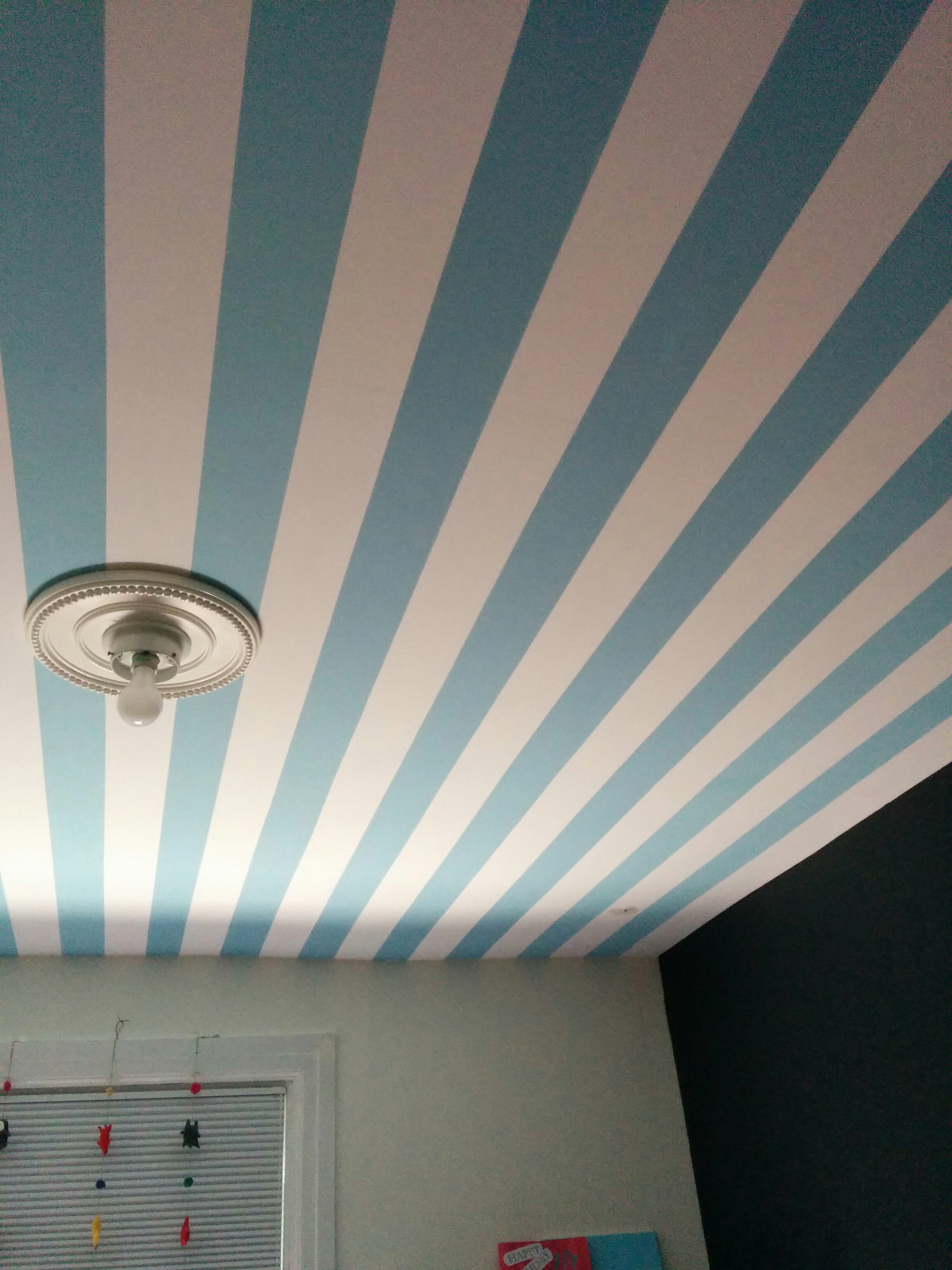 bedroom painting, interior painting, Toronto house painters, stripes, painter's tape